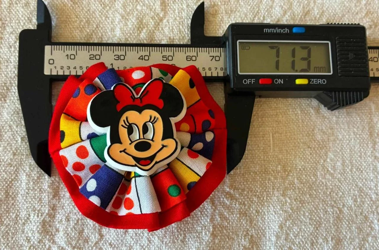 Clips de pelo vintage de Minnie Mouse de Disney con lazo en tarjeta original de los años 80 y 90, stock muerto – photo 3